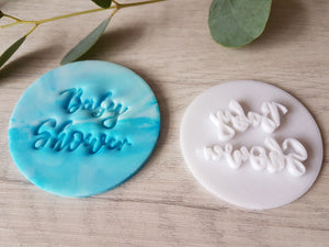 Baby Shower (style 1) Embosser Stamp | Cake Cookie Soap Pottery Stamp |
