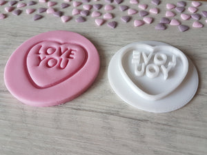 Love You Embosser Stamp | Cookie Biscuit Pottery Stamp |