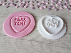 Miss You Embosser Stamp | Cookie Biscuit Pottery Stamp |