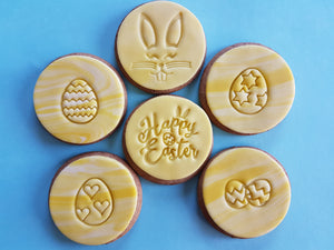Easter Egg Stars Stamp | Fondant Embosser | Cookie Cake Stamp