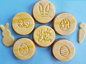 Happy Easter Stamp | Fondant Embosser | Cookie Cake Stamp
