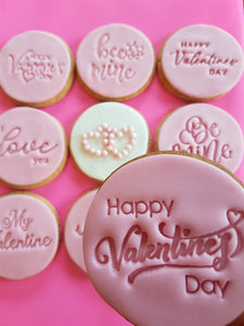 Happy Valentine's Day (Style3) Embosser Stamp | Cookie Biscuit Pottery Stamp |