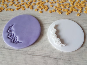 Border Pretty Flowers Embosser Stamp | Cookie Soap Pottery Stamp |