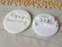 Load image into Gallery viewer, Happy Anniversary Embosser Stamp | Cake Cookie Soap Pottery Stamp |
