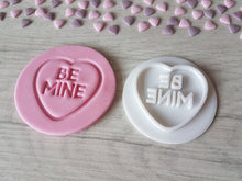 Load image into Gallery viewer, Be Mine Heart Valentine&#39;s Embosser Stamp | Cookie Biscuit Pottery Stamp |
