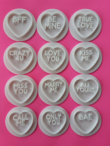 Kiss Me Embosser Stamp | Cookie Biscuit Pottery Stamp |
