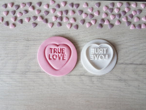True Love Valentine's Embosser Stamp | Cookie Biscuit Pottery Stamp |