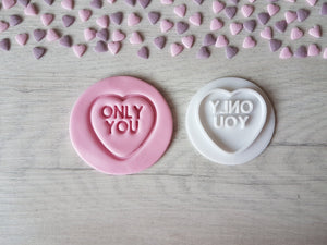 Only You Embosser Stamp | Cookie Biscuit Pottery Stamp |