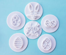 Load image into Gallery viewer, Easter Egg Hearts Stamp | Fondant Embosser | Cookie Cake Stamp
