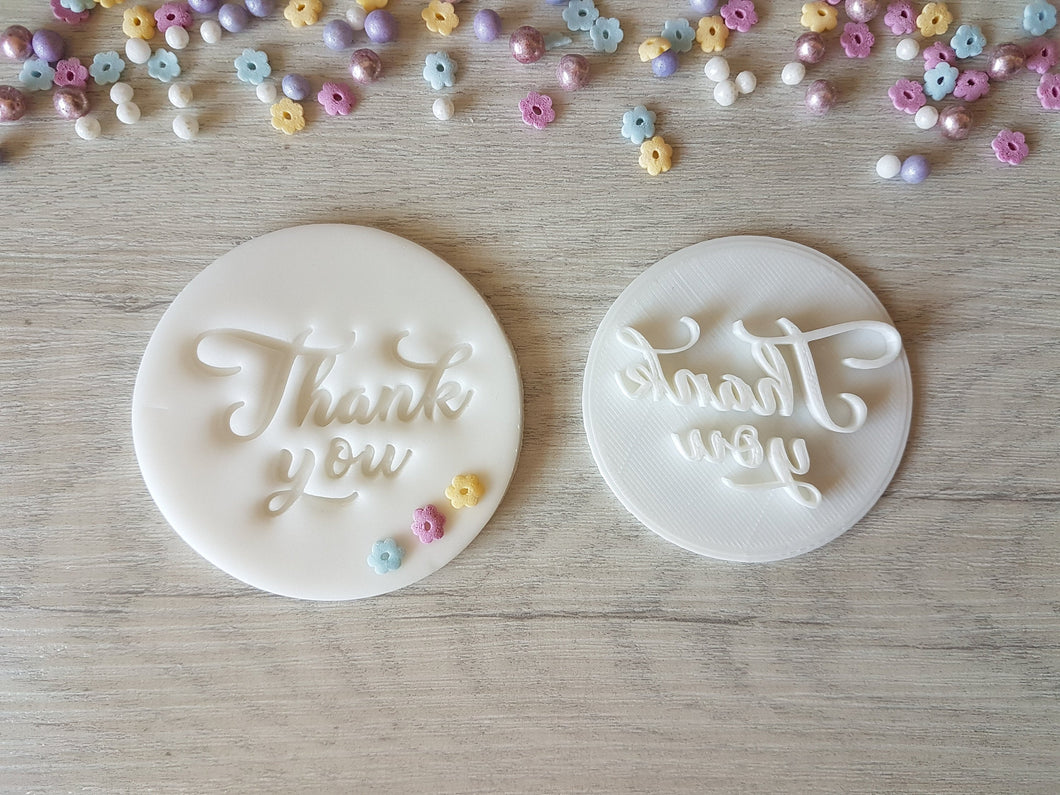 Thank You Style3 Embosser Stamp | Cookie Biscuit Stamp | Wedding Thank yous | Gratitudes