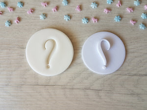 Question Mark Gender Reveal Embosser Stamp | Cupcake Cookie Stamp |