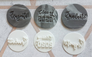 Congrats Graduate Embosser Stamp | Cookie Soap Pottery Stamp |