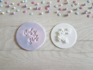 Baby Girl Embosser Stamp | Cupcake Cookie Stamp | New Baby celebration gift | Gender reveal cookies biscuits