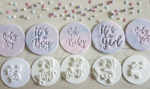 Baby Boy Embosser Stamp | Cake Cookie Stamp | New Baby celebration gift | Gender reveal cookies biscuits