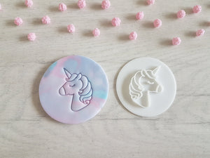 Unicorn Embosser Stamp | Cake Cookies Soap Pottery Stamp |