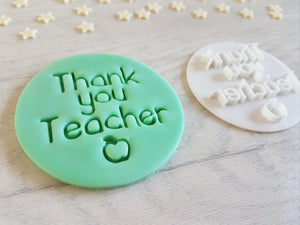 Thank You Teacher Embosser Stamp | Cake Cookie Biscuit Stamp |
