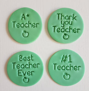 Thank You Teacher Embosser Stamp | Cake Cookie Biscuit Stamp |