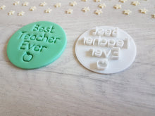 Load image into Gallery viewer, Best Teacher Ever Embosser Stamp | Cookie Biscuit Cake Stamp |
