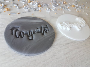 Congrats Graduate Embosser Stamp | Cookie Soap Pottery Stamp |