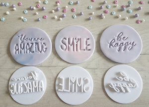 Be Happy Embosser Stamp | Cake Cookie Biscuit Stamp |
