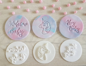 Unicorn Embosser Stamp | Cake Cookies Soap Pottery Stamp |