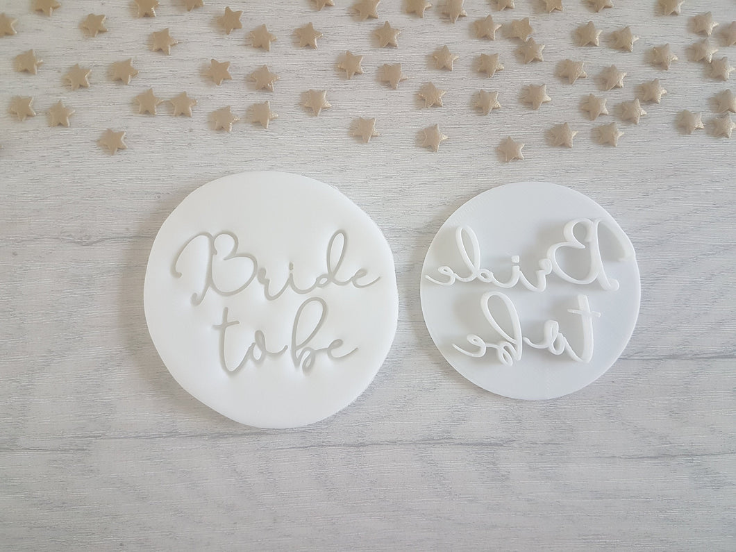 Bride To Be Embosser Stamp | Cake Cookie Soap Pottery Stamp |