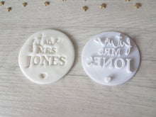 Load image into Gallery viewer, Future Mrs Custom Surname Hen Party Embosser Stamp (style 3) | Cake Cookie Custom Soap Pottery Stamp |

