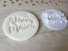 Load image into Gallery viewer, Almost Married Embosser Stamp | Wedding Cake Cookie Soap Pottery Stamp |
