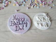 Load image into Gallery viewer, Happy Birthday Dad Embosser Stamp | Cake Cookie Stamp |
