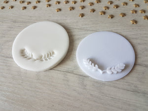 Leaf and Heart Border Embosser Stamp | Cake Decorating Cookie Soap Pottery Stamp |