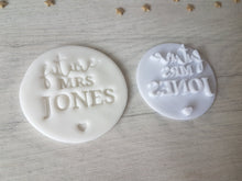 Load image into Gallery viewer, Future Mrs Custom Surname Hen Party Embosser Stamp (style 3) | Cake Cookie Custom Soap Pottery Stamp |
