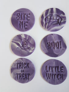 Vampire Teeth Embosser Stamp | Halloween Cake Cookie Biscuit Pottery Stamp |