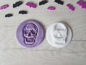 Skull Halloween Embosser Stamp | Cake Cookie Biscuit Pottery Stamp |
