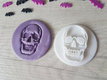 Load image into Gallery viewer, Skull Halloween Embosser Stamp | Cake Cookie Biscuit Pottery Stamp |
