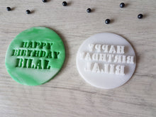 Load image into Gallery viewer, Custom Happy Birthday Name Embosser Stamp | Cake Cookie Stamp |
